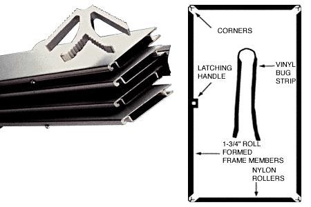 CRL 37" X 97" Gray K.D. Screen Door Kit - DISCONTINUED