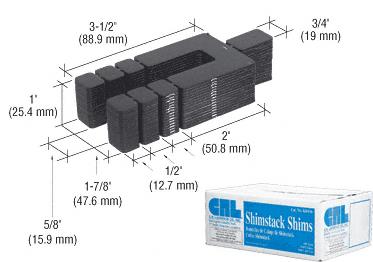 CRL 1/16" x 3-1/2" Shimstack Shims - 1000 Package