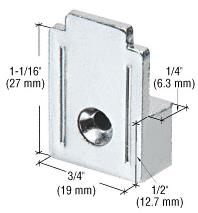 CRL Polished Chrome Look 3/4" Wide Metal Mirror Clip - Pack