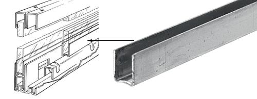 CRL  Roll-Ezy Shoe for Glass Doors - 12 ft Long