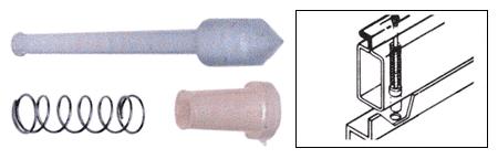 Nylon Plunger Latches for 3/4" x 1/4" or 5/16" Frame, Black - Package