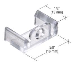Clear 5/8" x 1/2" Window Grid Retainers - pack of six