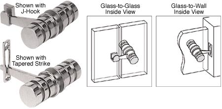 CRL Brushed Nickel 180 Degree Knob Latch