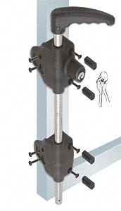 CRL Black 18" Drop Bolt with Keyed Lock