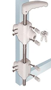 CRL White 18" Drop Bolt with Keyed Lock