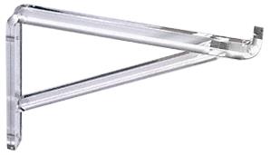 CRL 12" Economy Clear Lucite Shelf Brackets