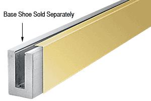 CRL Polished Brass 3 m Cladding for L56S, L21S, and L25S Series Square Aluminum Base Shoe