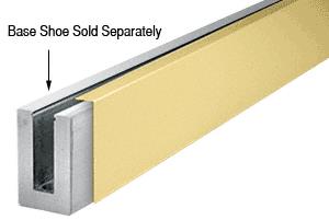 CRL Satin Brass 3 m Cladding for L56S, L21S, and L25S Series Square Aluminum Base Shoe