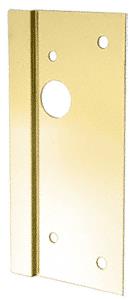 CRL Polished Brass Left Hand 4" x 10" Center Lock Latch Guard