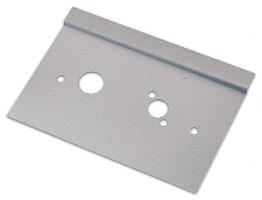 CRL Brushed Stainless Left Hand 6" x 10" Center Lock Latch Guard