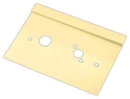 CRL Satin Brass Left Hand 6" x 10" Center Lock Latch Guard