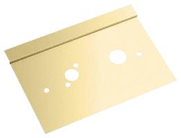 CRL Polished Brass Right Hand 6" x 10" Center Lock Latch Guard