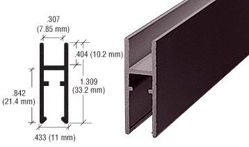 CRL Duranodic Bronze Aluminum LK610 "H" Bar - 12 ft long