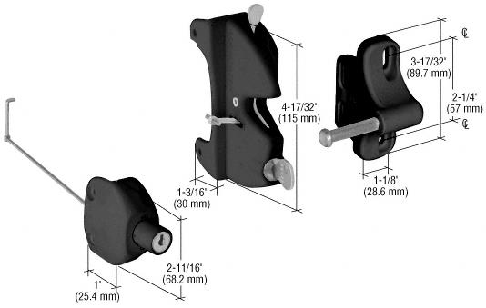 Black Lokk-Latch "Series 2" for Square Post