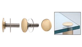 CRL Brass Low Profile Standoff Cap Assembly for 1-1/4" Standoff Bases