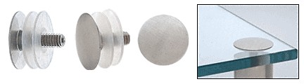 CRL Brushed Stainless Low Profile Standoff Cap Assembly for 2" Standoff Base