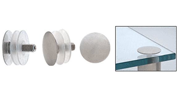 CRL Brushed Stainless Low Profile Standoff Cap Assembly for 1" Standoff Bases