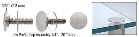 CRL Brushed Stainless Low Profile Standoff Cap Assembly for 3/4" Standoff Bases