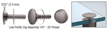 CRL Gun Metal Low Profile Standoff Cap Assembly for 3/4" Standoff Bases