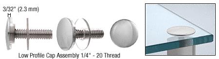 CRL Polished Stainless Low Profile Standoff Cap Assembly for 3/4" Standoff Bases