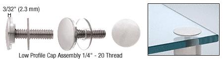 CRL Satin Chrome Low Profile Standoff Cap Assembly for 3/4" Standoff Bases