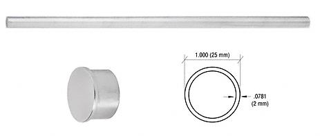 CRL Laguna Series Sliding Glass Doors Top Sliding Tube with End Cap