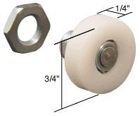 3/4" Flat Edge Nylon B.B. Sliding Shower Door Roller - Package