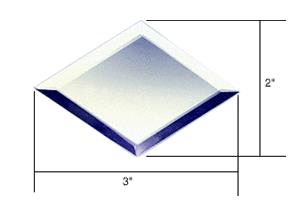 CRL Diamond Shape Glass Mirror Baguettes - 40 pcs