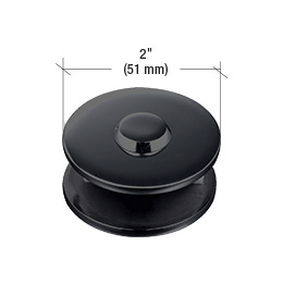 CRL Matte Black 2 in Diameter Mall Front Glass Clamp