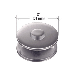 CRL Brushed Stainless Steel 2" Diameter Mall Front Glass Clamp