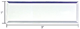 CRL 1" X 3" Clear Acrylic Mirror Finger Pull