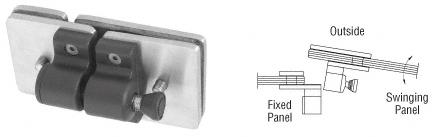 CRL Brushed Stainless 180 Degree Glass-to-Glass Gate Latch