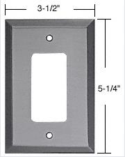 CRL Brushed Nickel Single Decora Metal Mirror Plate