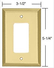 CRL Brass Single Decora Metal Mirror Plate