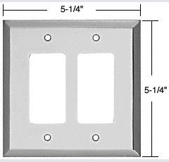 CRL Chrome Double Decora Metal Mirror Plate