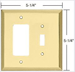 CRL Brass Decora/Toggle Metal Mirror Plate