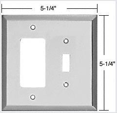 CRL Chrome Decora/Toggle Metal Mirror Plate