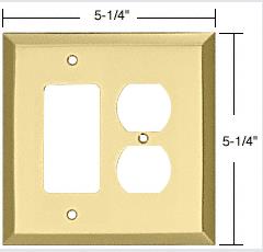 CRL Brass Decora/Duplex Metal Mirror Plate