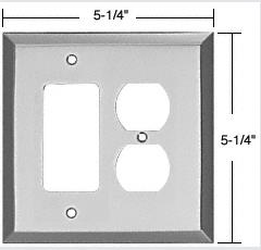 CRL Chrome Decora/Duplex Metal Mirror Plate