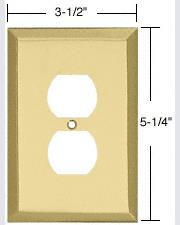 CRL Brass Single Duplex Metal Mirror Plate