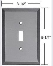 CRL Brushed Nickel Single Toggle Metal Mirror Plate