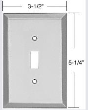 CRL Chrome Single Toggle Metal Mirror Plate
