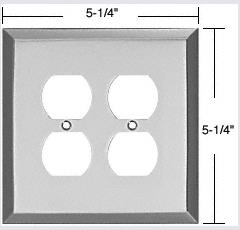 CRL Chrome Double Duplex Metal Mirror Plate