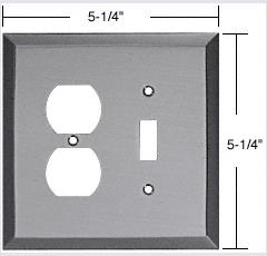 CRL Brushed Nickel Duplex/Toggle Metal Mirror Plate