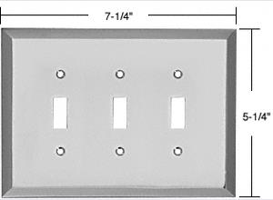 CRL Chrome Triple Toggle Metal Mirror Plate