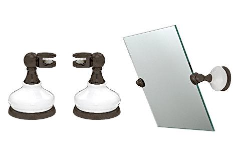 CRL Porcelain and Oil Rubbed Bronze Mirror Pivot