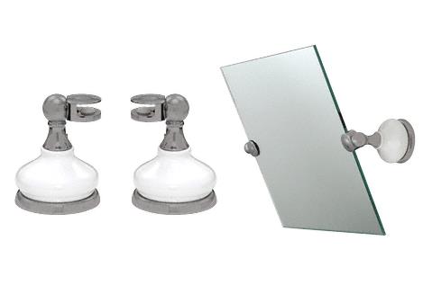 CRL Porcelain and Brushed Nickel Mirror Pivot
