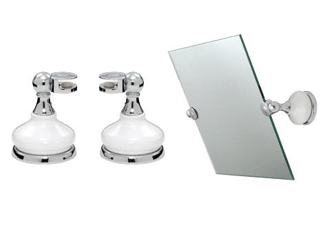 CRL Porcelain and Chrome Mirror Pivot Chrome Finish