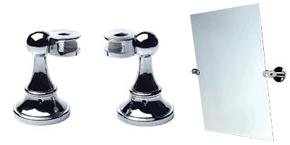 CRL Chrome Victorian Mirror Pivots - Pair