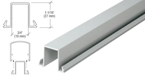 CRL Agate Gray Horizontal Snap-In Infill for Glass - 20'-1" Long